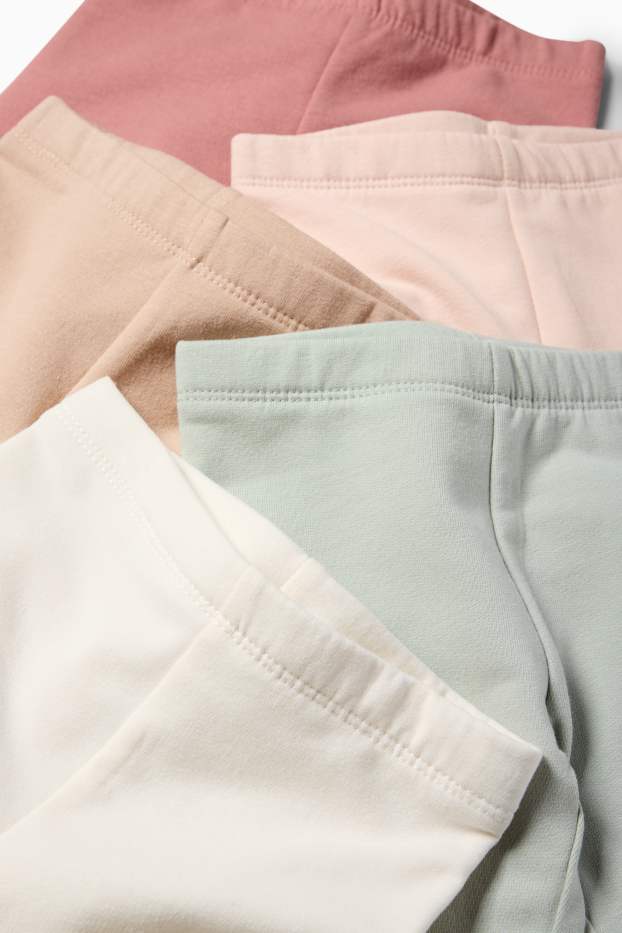 Baby: meisjes - Set van 5 - babylegging - crème wit