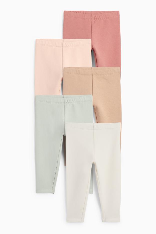 Baby: meisjes - Set van 5 - babylegging - crème wit