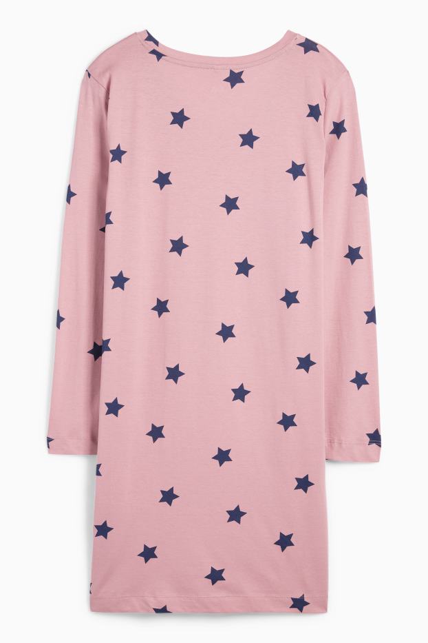 Women - Nightdress - patterned - pink