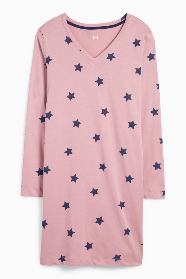 Women - Nightdress - patterned - pink
