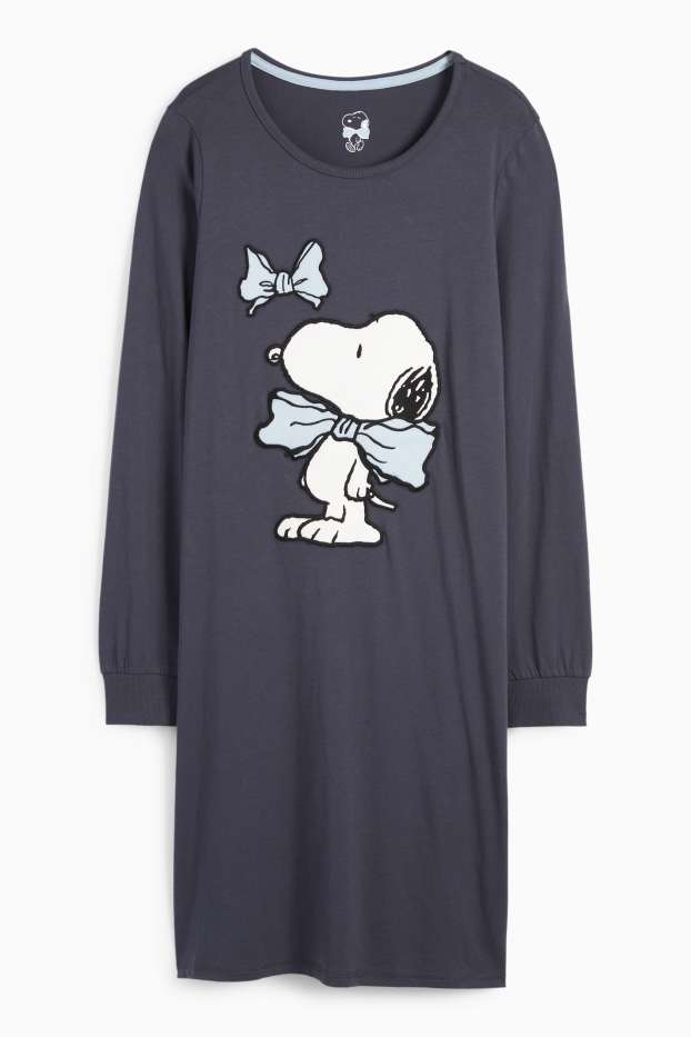 Women - Nightdress - Peanuts - dark blue