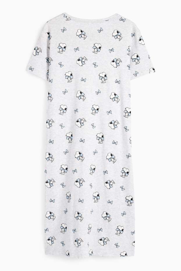Women - Nightdress - Peanuts - light gray-melange