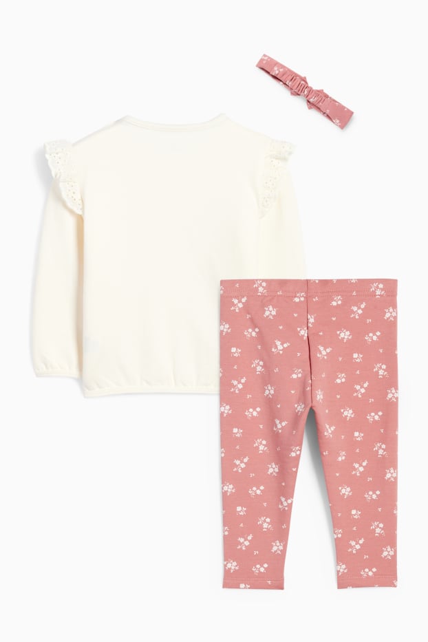 Neonate - Bambi - completo per neonati - 3 pezzi - bianco crema