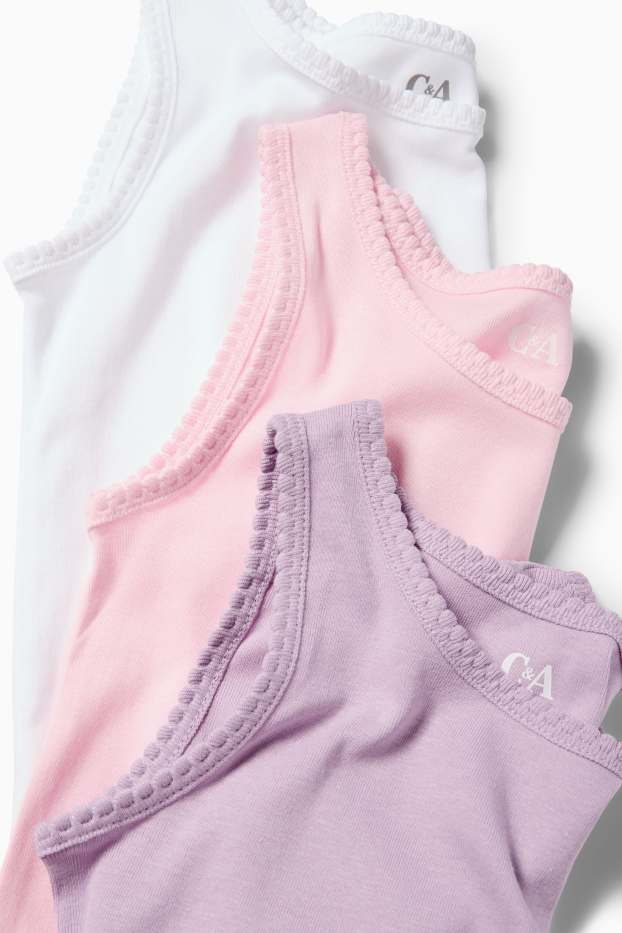 Niños: niñas - Pack de 3 - camisetas interiores - violeta