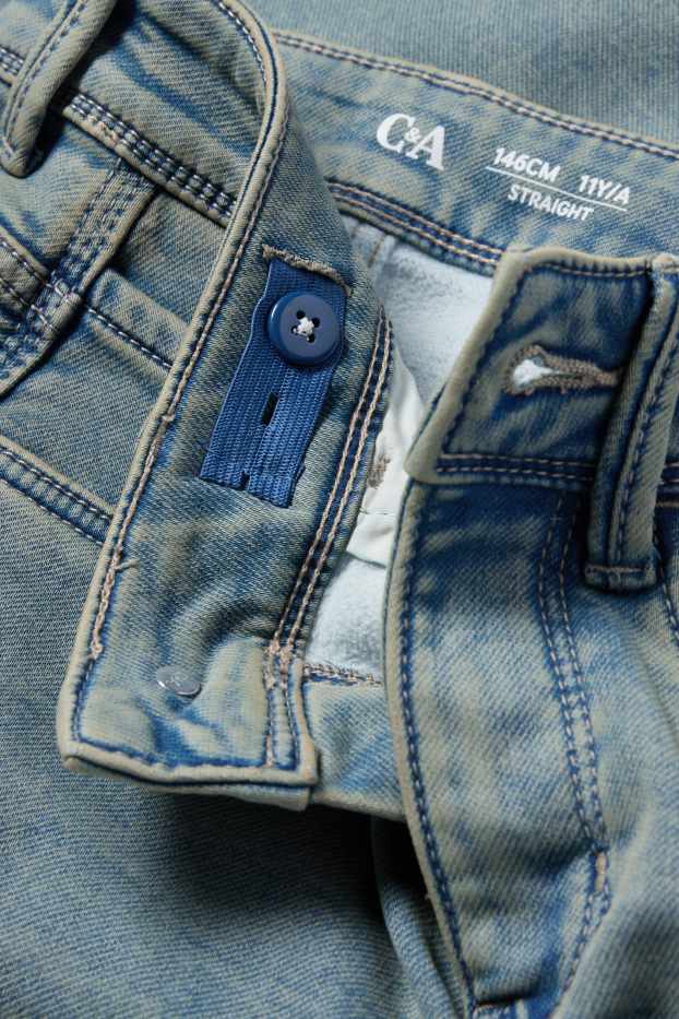Kinder Jungen - Straight Jeans - Thermojeans - helljeansblau