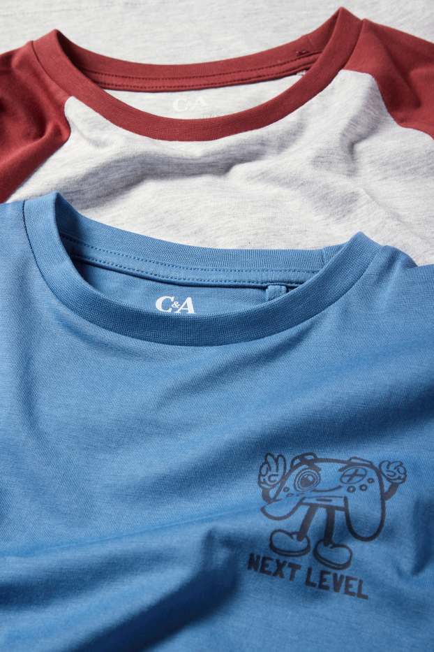 Bambini - Confezione da 2 - videogiochi - maglia pigiama - blu