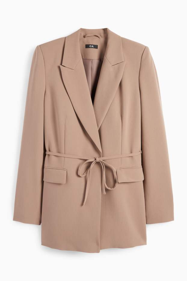 Dámské - Dlouhý blejzr - relaxed fit - taupe