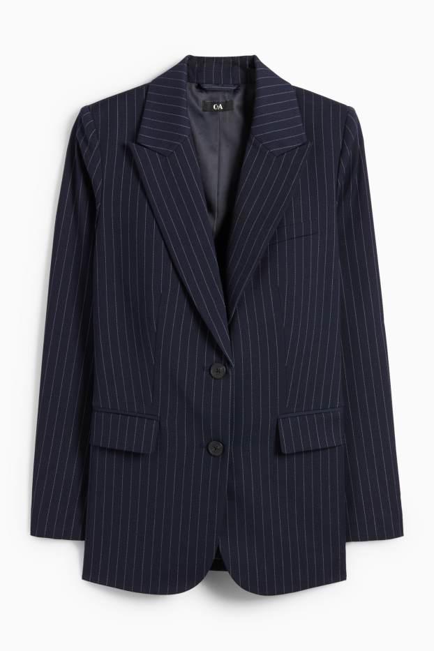 Dona - Longblazer - regular fit - ratlla diplomàtica - blau fosc