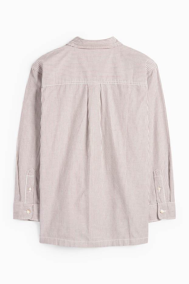 Nen - Camisa - de ratlles - marró / blanc trencat
