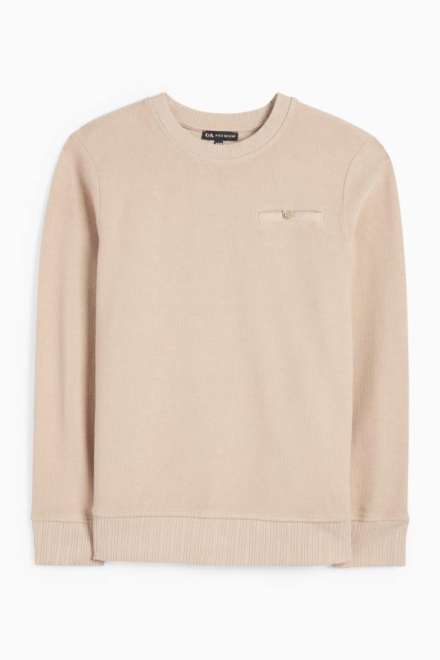 Bambini - Felpa - tessuto tramato - beige