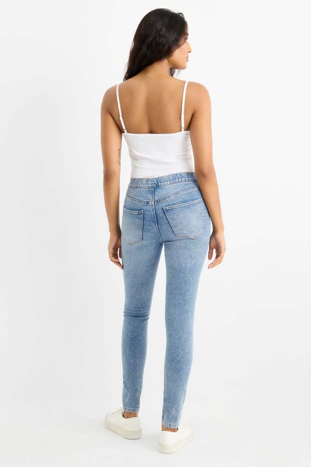 Mujer - Jeggings - mid waist - skinny fit - vaqueros - azul claro