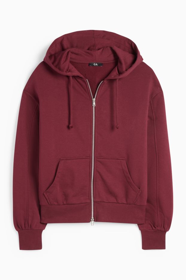 Women - Zip-through hoodie - bordeaux