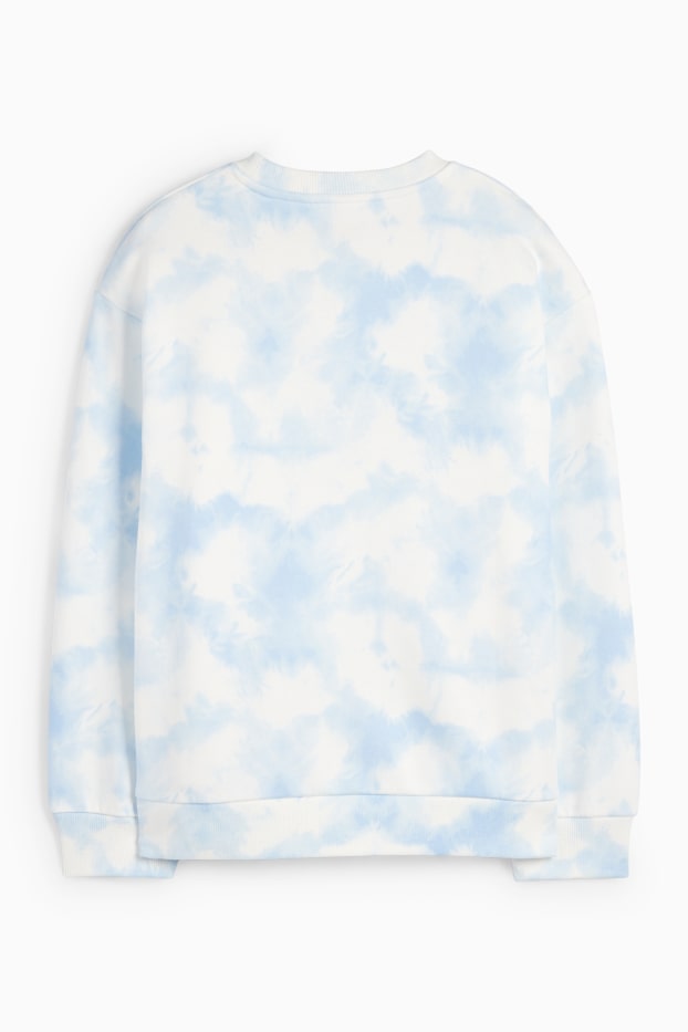 Enfants filles - Lilo & Stitch - sweat - à motif - blanc / bleu clair