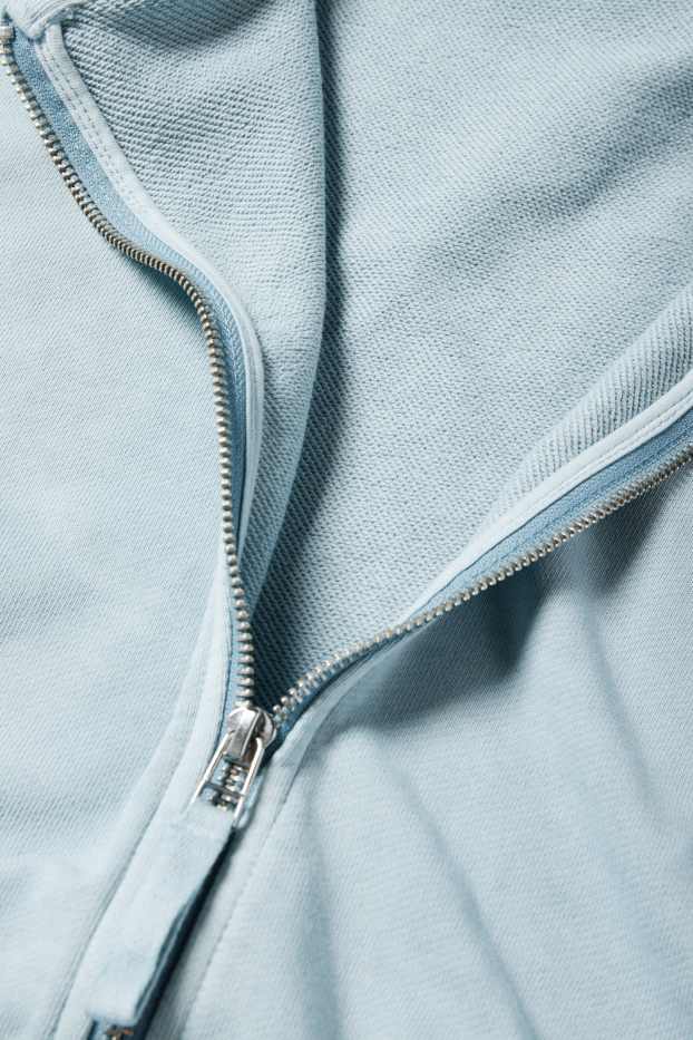 Men - Zip-through hoodie - light blue