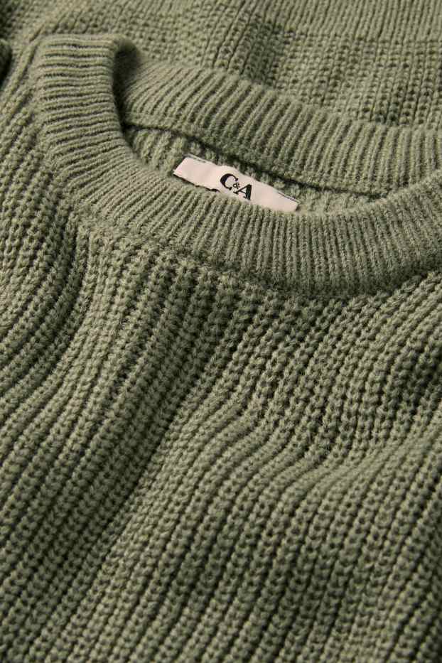 Women - Jumper - ribbed - green