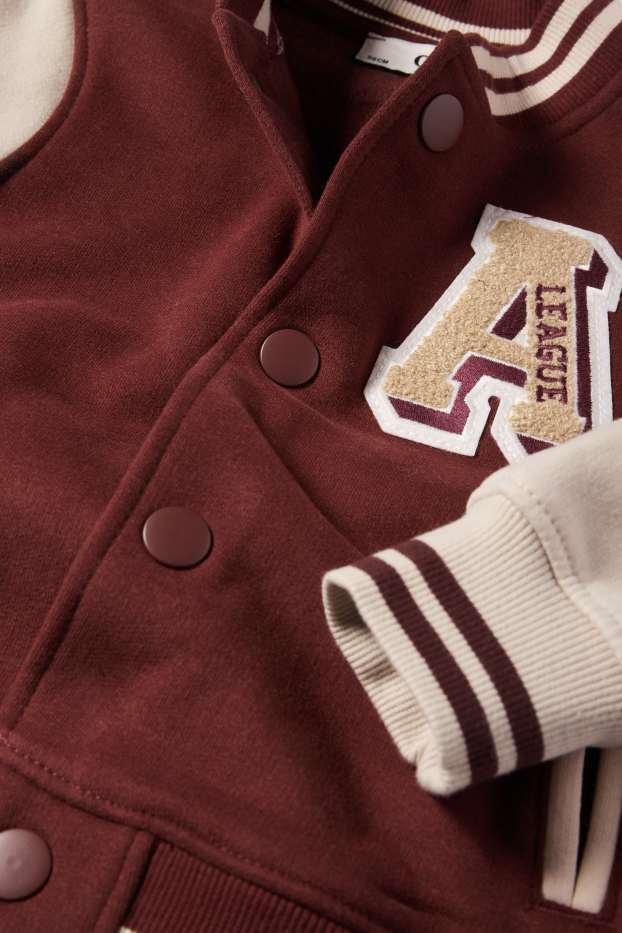 Children Boys - Varsity jacket - rust