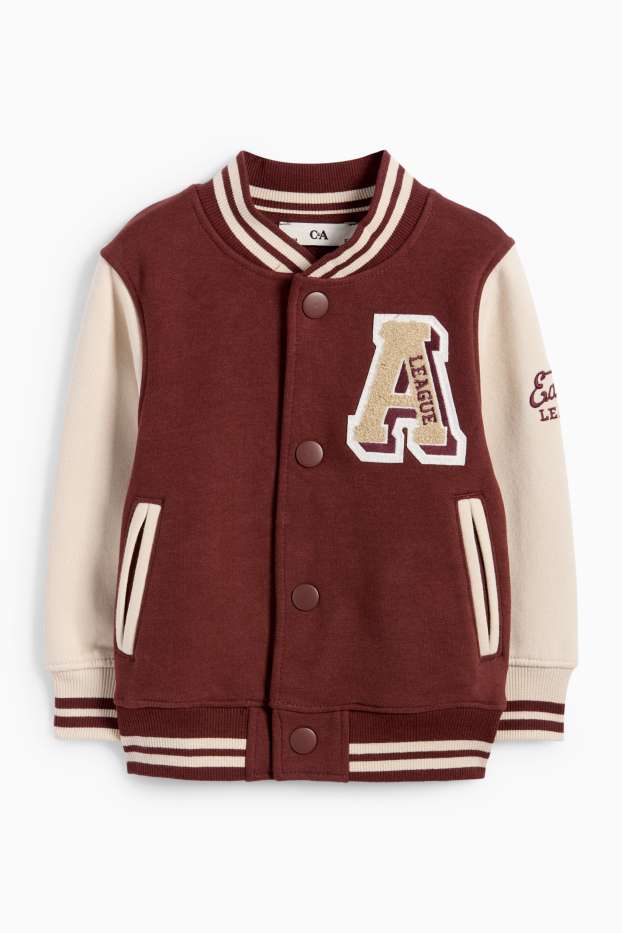 Children Boys - Varsity jacket - rust