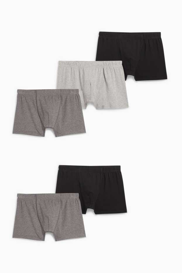 Hommes - Lot de 5 - boxers - gris foncé