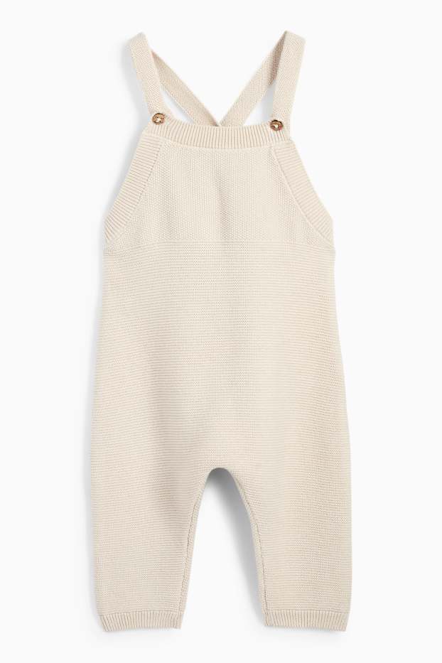 Baby Jungen - Fahrzeuge - Baby-Outfit - 2 teilig - cremeweiß