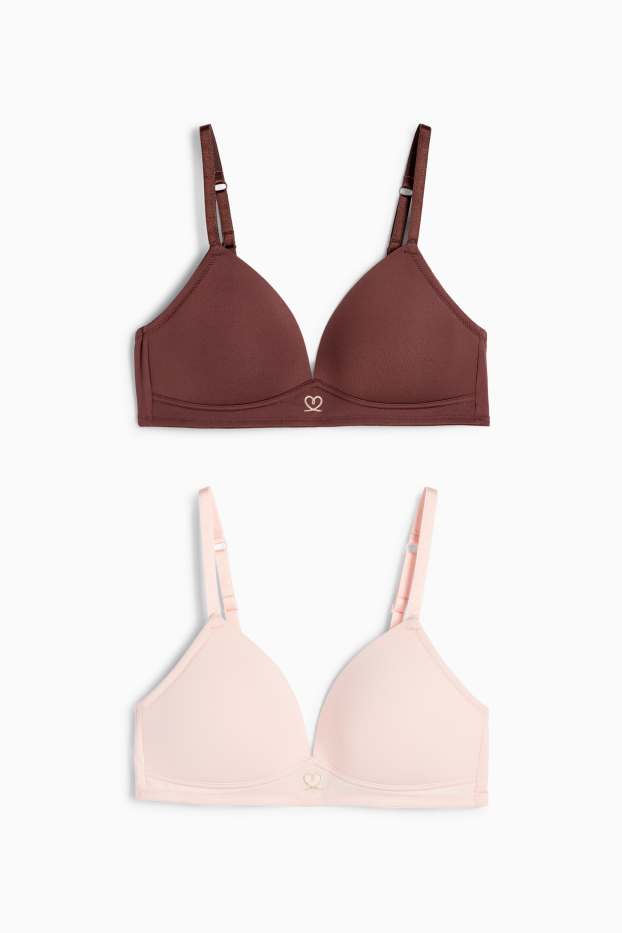 Nena - Paquet de 2 - sostenidors sense cèrcol - enconxat - rosa