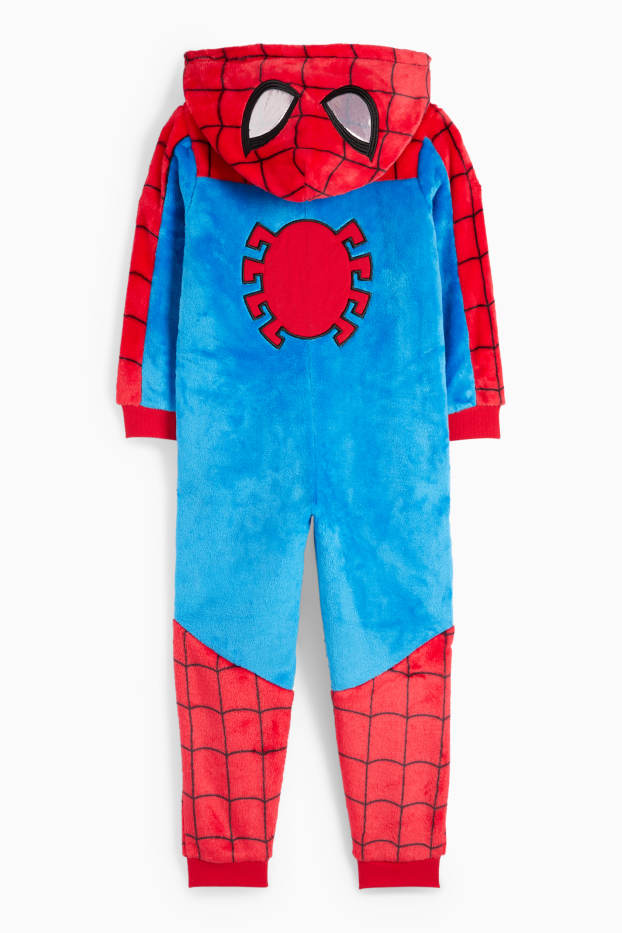 Niños - Spider-Man - mono con capucha - rojo / azul