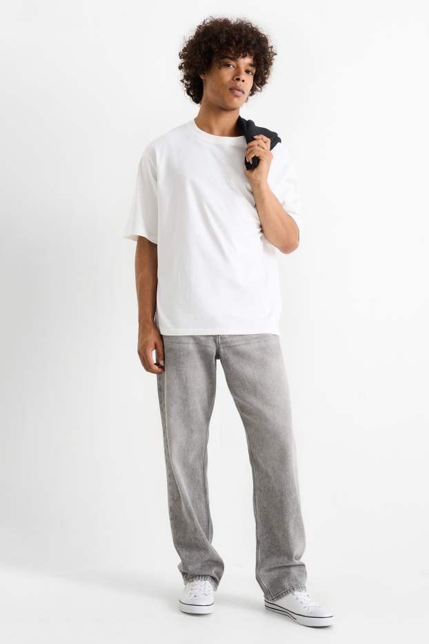 Pánské - Relaxed jeans - džíny - šedé