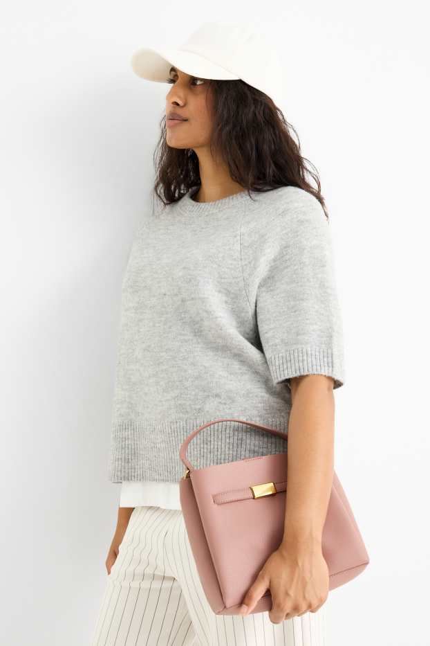 Femmes - Sac à bandoulière - matière synthétique - rose