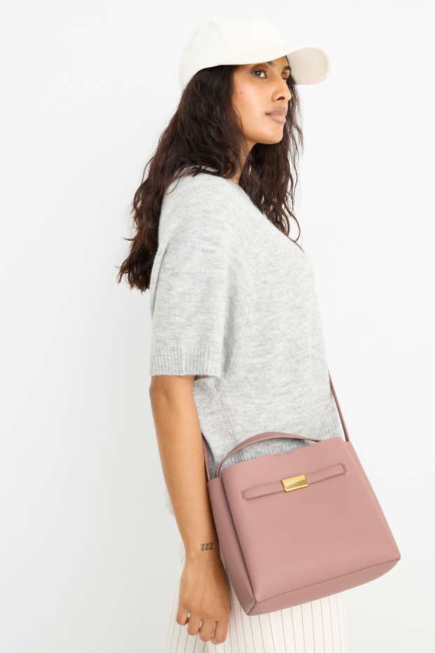 Femmes - Sac à bandoulière - matière synthétique - rose