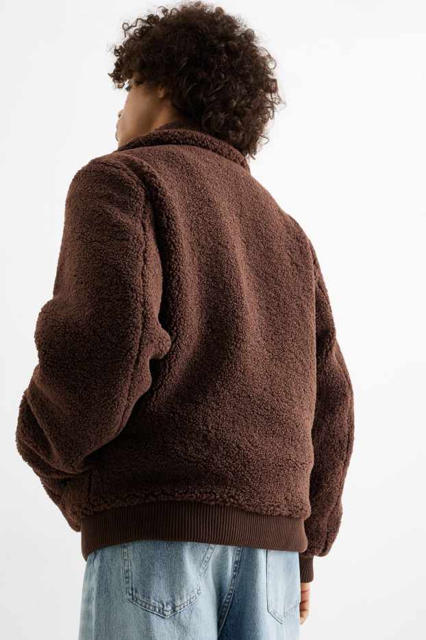 Men - Teddy fur jacket - brown