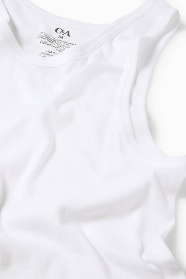 Men - Multipack of 3 - vest - skinny rib - white