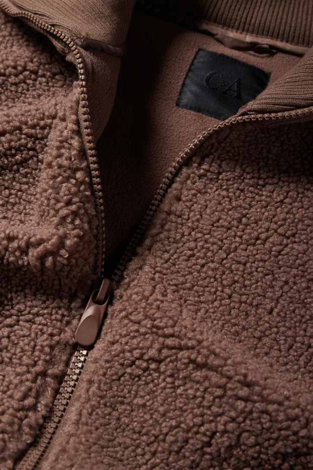 Men - Teddy fur jacket - brown
