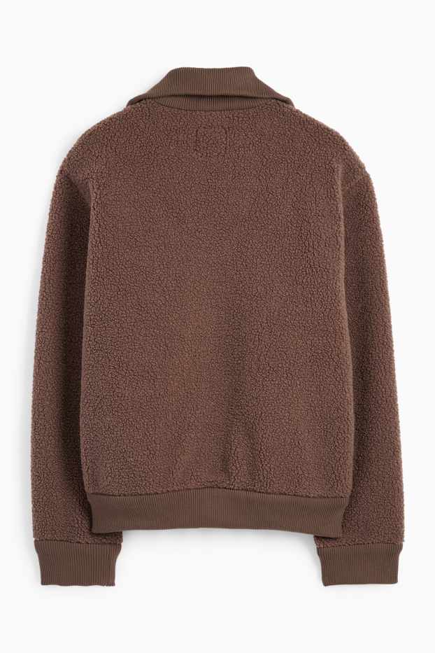 Men - Teddy fur jacket - brown