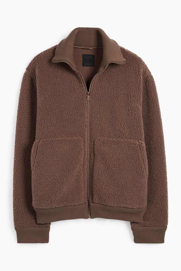 Men - Teddy fur jacket - brown
