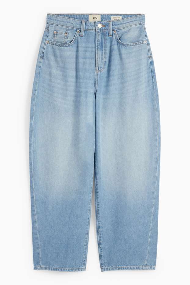 Donna - Barrel jeans - vita alta - jeans azzurro
