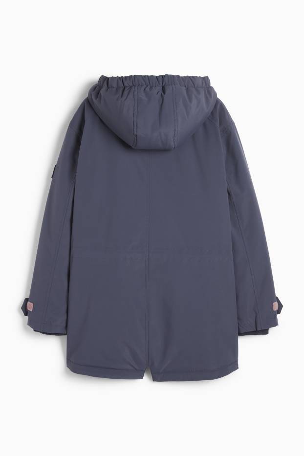 Kinder Mädchen - Parka mit Kapuze - wasserdicht - dunkelblau