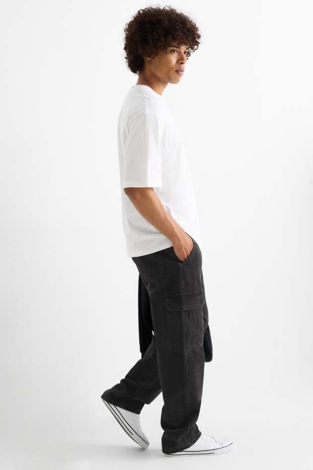 Hombre - Jeans cargo - vaqueros - gris oscuro