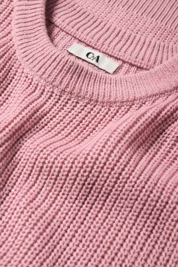 Femmes - Pull - côtelé - rose