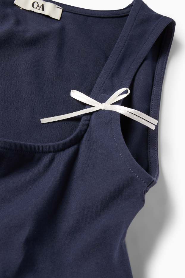 Damen - Crop Top - dunkelblau