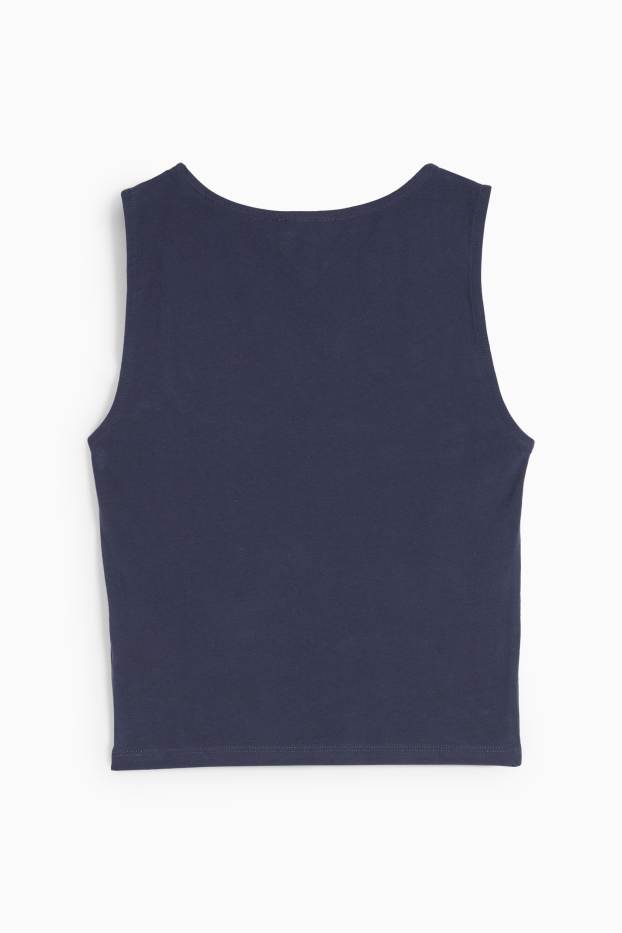 Damen - Crop Top - dunkelblau