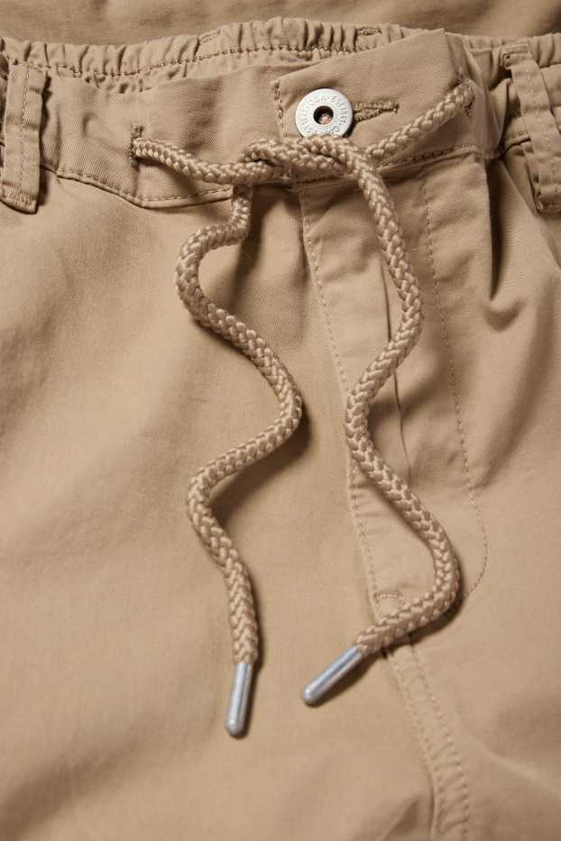 Hombre - Pantalón cargo - tapered fit - topo