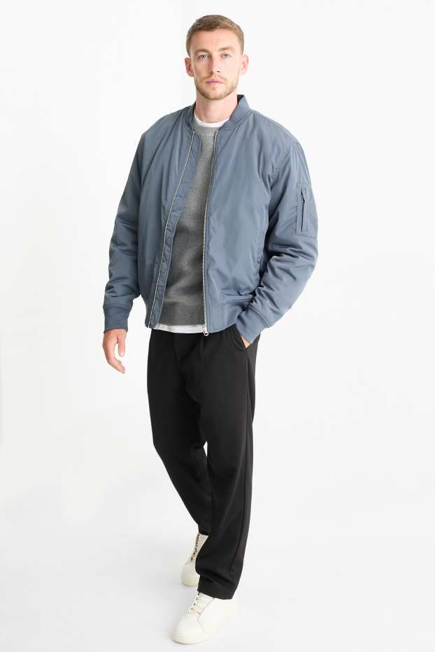 Pánské - Kalhoty chino - tapered fit - černá