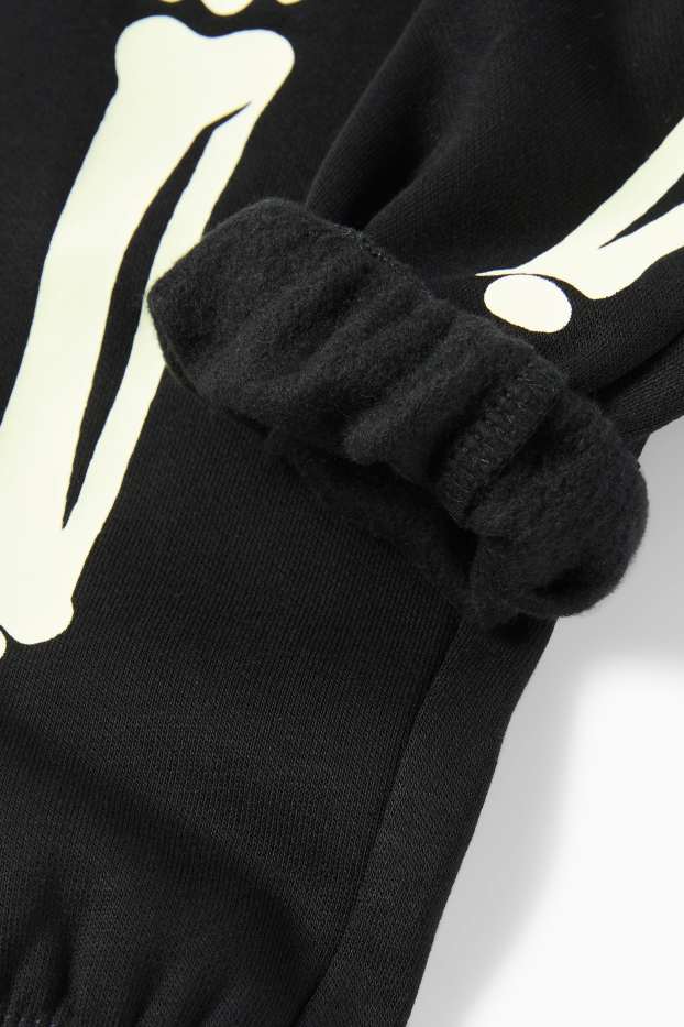 Kinderen: jongens - Skelet - joggingbroek - glow in the dark - zwart