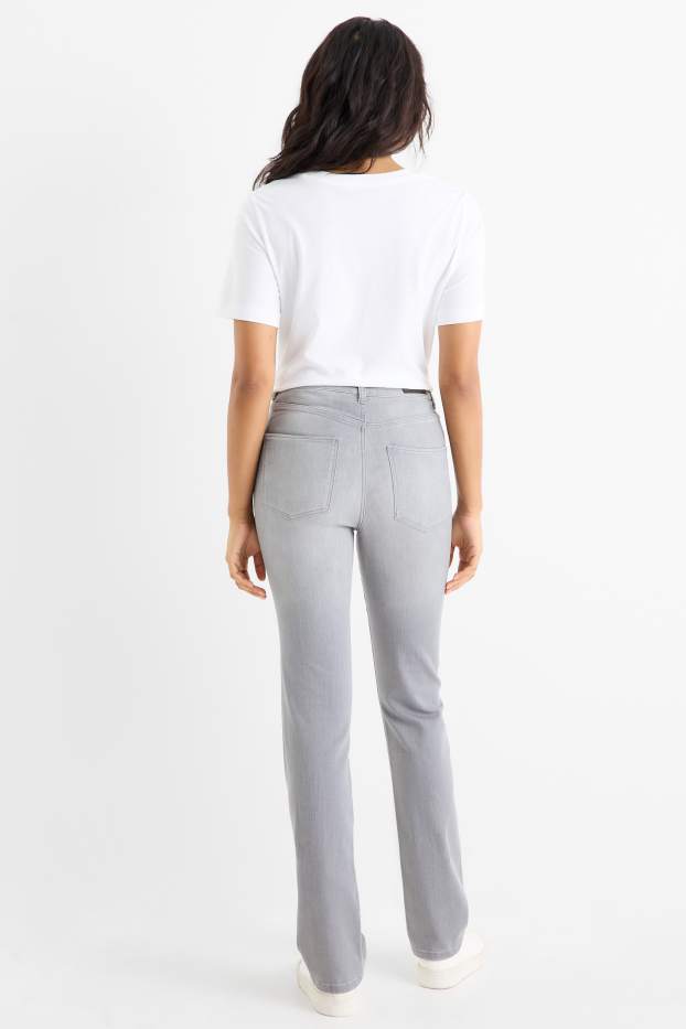 Mujer - Straight jeans - high waist - LYCRA® - vaqueros - gris claro