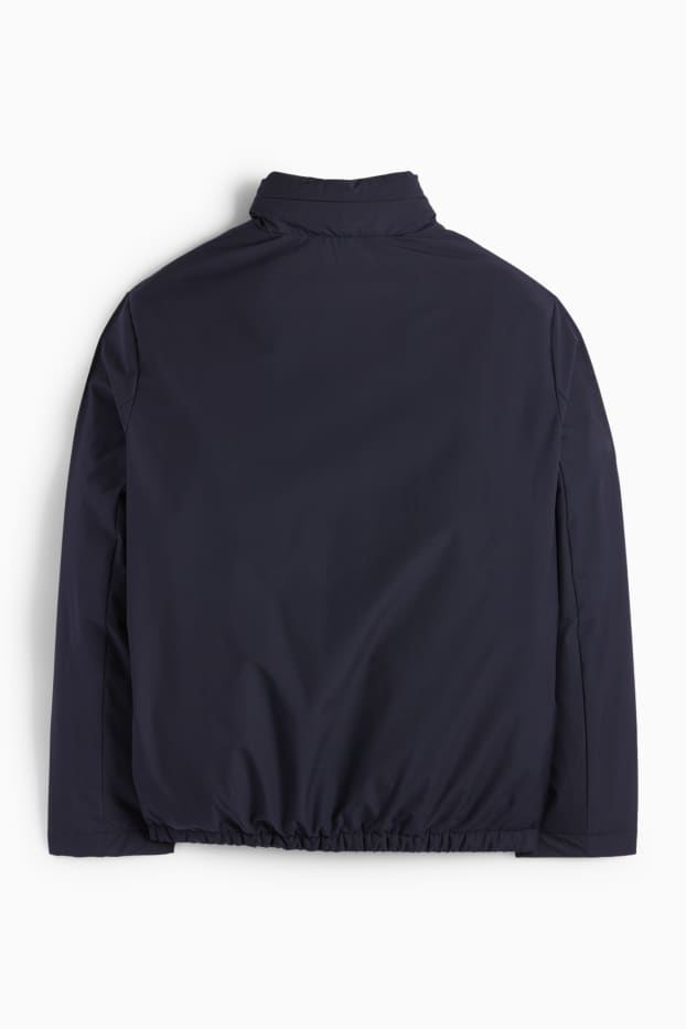 Hommes - Veste à capuche - doublée - bleu foncé