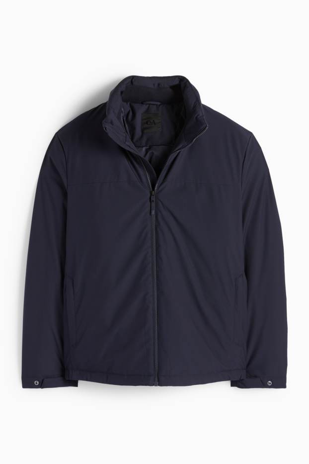 Hommes - Veste à capuche - doublée - bleu foncé