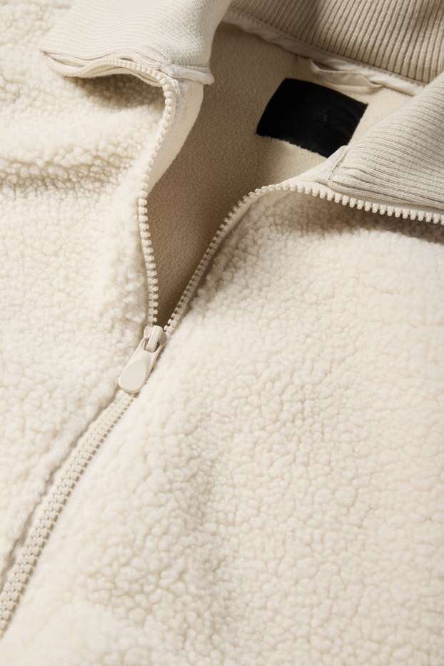 Herren - Teddy-Jacke - hellbeige