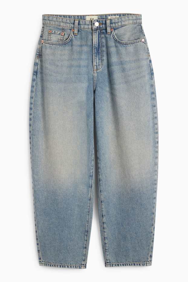 Femmes - Barrel jean - high waist - jean bleu clair