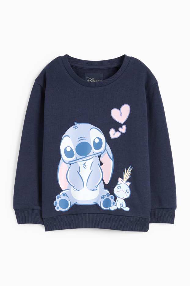 Děti - dívky - Lilo & Stitch - mikina - tmavomodrá