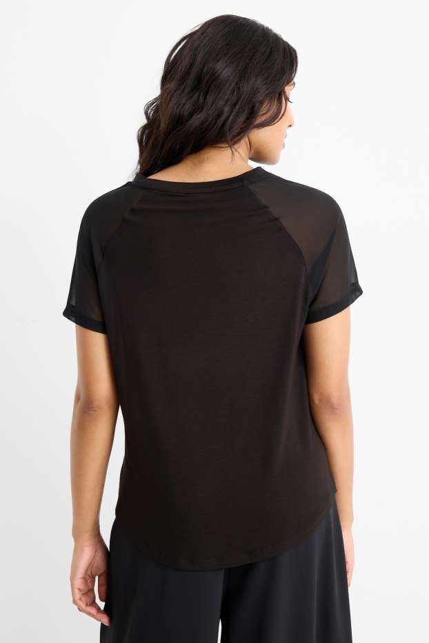 Women - T-shirt - regular fit - black