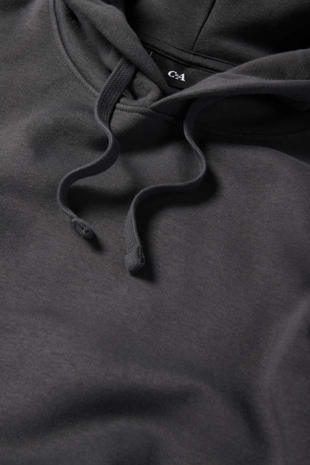 Heren - Hoodie - donkergrijs